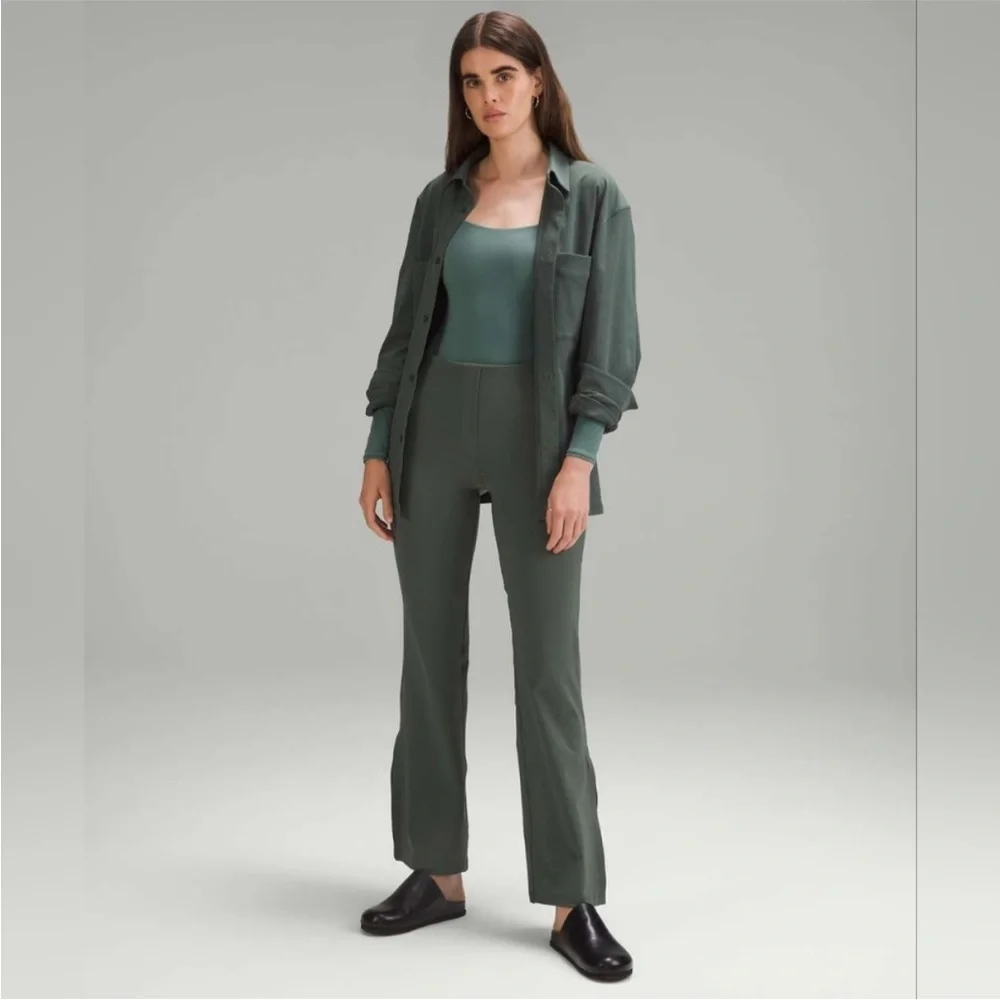 Lululemon Forest Green Wundermost Ultra-Soft Square-Neck Long-Sleeve Bodysuit XL